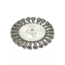 Щетка для УШМ 125 мм, М14, плоская, проволока 0,35 мм MATRIX 74633