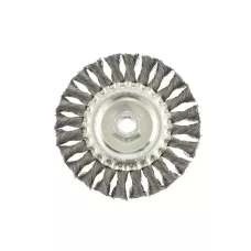 Щетка для УШМ 125 мм, М14, плоская, проволока 0,35 мм MATRIX 74633