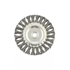 Щетка для УШМ 125 мм, М14, плоская, проволока 0,35 мм MATRIX 74633