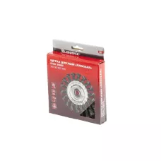 Щетка для УШМ 125 мм, М14, плоская, проволока 0,35 мм MATRIX 74633