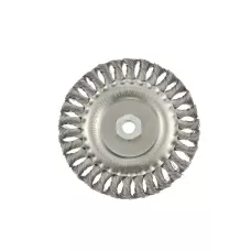 Щетка для УШМ 150 мм, М14, плоская, проволока 0,35 мм MATRIX 74635