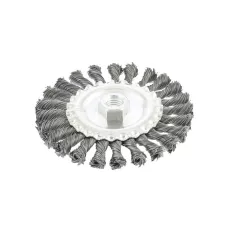 Щетка для УШМ 125 мм, М14, плоская, проволока 0,5 мм MATRIX 74640