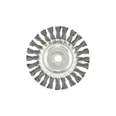 Щетка для УШМ 125 мм, М14, плоская, проволока 0,5 мм MATRIX 74640