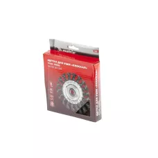 Щетка для УШМ 125 мм, М14, плоская, проволока 0,5 мм MATRIX 74640