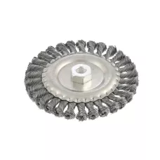 Щетка для УШМ 150 мм, М14, плоская, проволока 0,5 мм MATRIX 74641