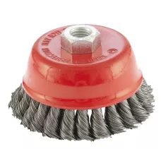 Щетка для УШМ, 100 мм, М14, "чашка", проволока 0,5 мм MATRIX 74682