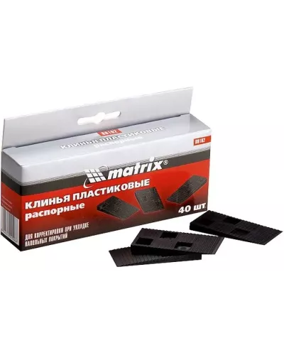 Клинья пластиковые распорные, 40 шт MATRIX 88102