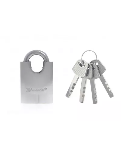 Замок навесной, защищенная дужка 50 мм MATRIX 91804