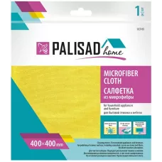 Салфетка из микрофибры жемчужная для бытовой техники и мебели, 400 x 400 мм, желтая, Home PALISAD 923165