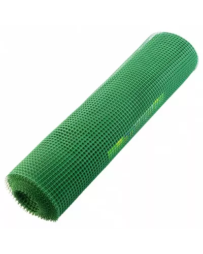 Решетка заборная в рулоне, 1 х 20 м, ячейка 15 х 15 мм, пластиковая, зеленая Россия 64512