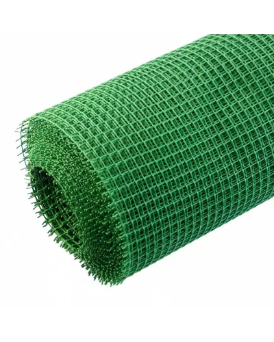 Решетка заборная в рулоне, 1 х 20 м, ячейка 15 х 15 мм, пластиковая, зеленая Россия 64512