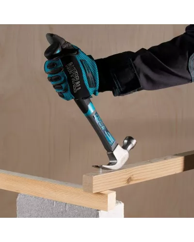 Молоток-гвоздодер GROSS, 450 г, фибергласовая трехкомпонентная рукоятка 10475