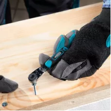 Набор бит и головок торцевых GROSS, 1/4", магнитный адаптер, сталь S2 пластиковый кейс, 26 предм. 11361