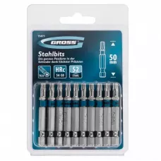 Набор бит GROSS TORX 25х50, сталь S2, 10 шт 11471