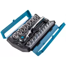 Набор торцевых головок, трещотка 120 зубьев, 36 предметов, 1/2", 3/8”, CrV GROSS 14145