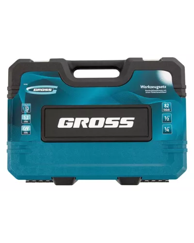 Набор инструментов GROSS 82 предмета, 120 зубьев, CrV, 1/4