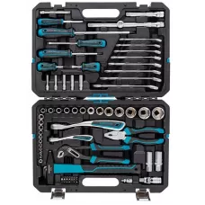 Набор инструментов GROSS 76 предметов, 120 зубьев, CrV1/4, 1/2" 14156