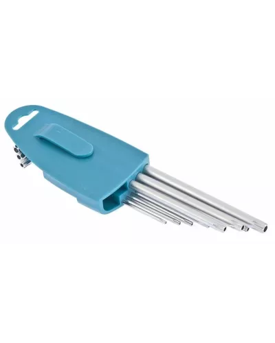 Набор ключей имбусовых GROSS TORX-TT, 9 штук: T10-T50, экстра-длинные, S2, сатинированные 16408