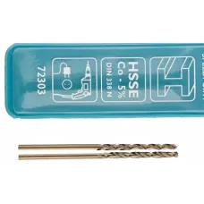 Сверло спиральное по металлу GROSS, 2,0 мм, HSS-Co, 2шт. 72303