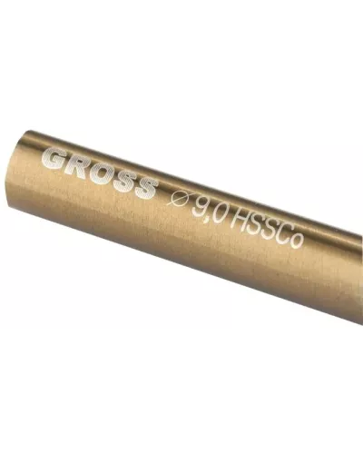 Сверло спиральное по металлу GROSS, 9,0 мм, HSS-Co 72338