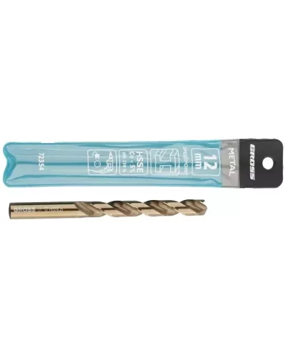 Сверло спиральное по металлу GROSS, 12 мм, HSS-Co 72354