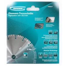 Диск алмазный GROSS 180х22,2 мм., лазерная приварка турбо-сегментов, сухое резание 730067