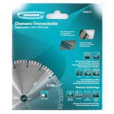 Диск алмазный GROSS 230х22,2 мм., лазерная приварка турбо-сегментов, сухое резание 730087