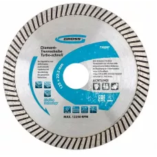 Диск алмазный GROSS 125х22,2 мм., турбо, сухое резание 730297