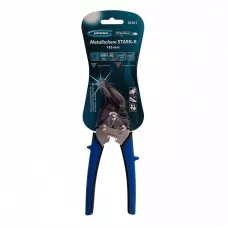 Ножницы по металлу GROSS "PIRANHA", 185мм, прямой и правый рез, сталь-СrM, двухкомпонентные рукоятки 78361