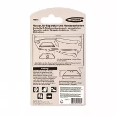 Нож GROSS ремонтно-монтажный МИНИ, трехкомпонентная рукоятка, авто выброс/возврат лезвия, 100мм + 2 запасных лезвия 78873