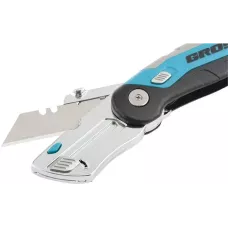 Нож GROSS, рем-монтажный, складной, трехкомп. рук-ка,контейнер - держатель для лезвий, 175мм + 2з.л 78882