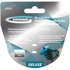 Перчатки универсальные, усиленные, с защитными накладками, DELUXE, размер L (9) GROSS 90325