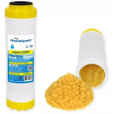 С-10 Картридж для умягчения воды АКВАБРАЙТ. В коробке 25 шт. Паллета 900 шт.