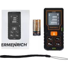 Дальномер Ermenrich Reel GD80 (80м, красный лазер, замеры S/V, +/-, 20знач., 2xAAA)