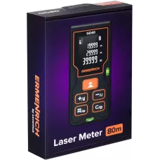 Дальномер Ermenrich Reel GD80 (80м, красный лазер, замеры S/V, +/-, 20знач., 2xAAA)