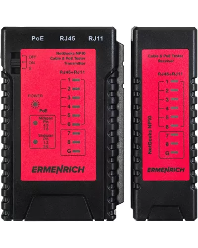 
					Кабельный тестер Ermenrich NetGeeks NP10									