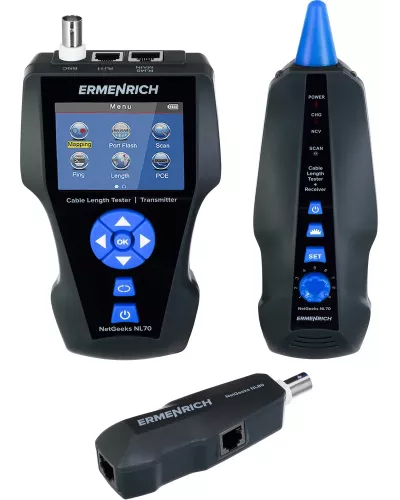 
					Измеритель длины кабеля Ermenrich NetGeeks NL80									