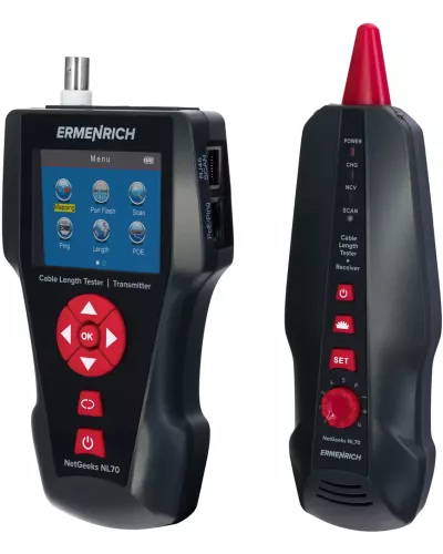 
					Измеритель длины кабеля Ermenrich NetGeeks NL70									