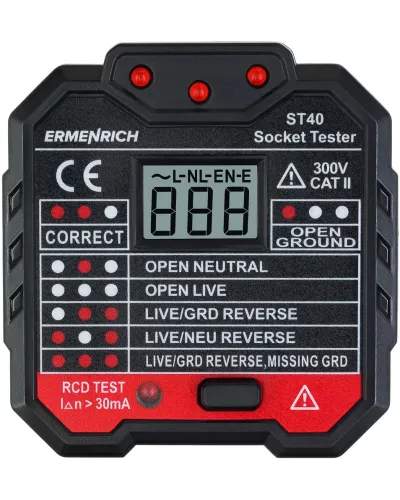 
					Тестер розеток Ermenrich Zing ST40									