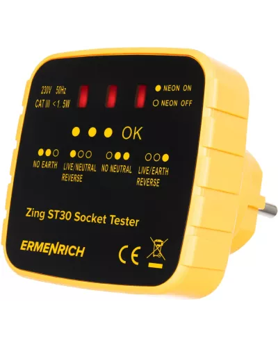 
					Тестер розеток Ermenrich Zing ST30									