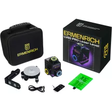 Уровень лазерный Ermenrich LV60 PRO (505-550 Нм, IP54, 12 лучей, фиолетовый)