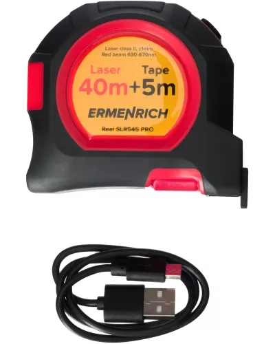 
					Рулетка с лазерным дальномером Ermenrich Reel SLR545 PRO									