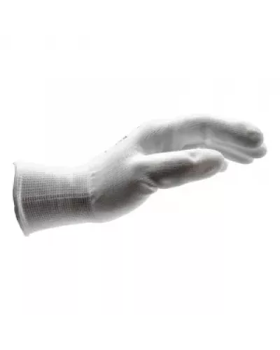 Перчатки защитные от минимальных рисков, White PU, р. 10