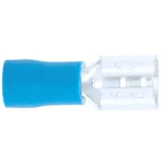 Разъем гнездовой WUMAX изолированный 6,3х0,8мм., 1,5 - 2,5 кв. мм., синий