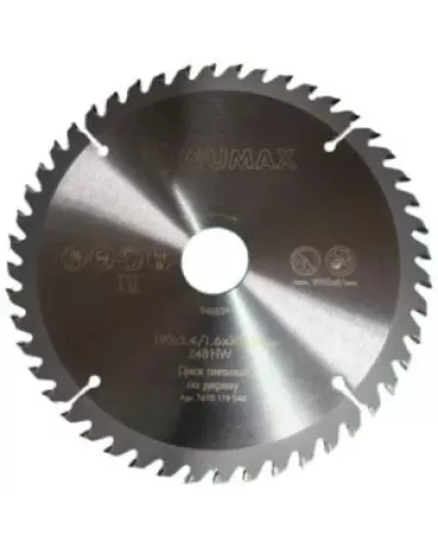 Диск пильный 190х2,2/1,4х30/20мм Z48, WUMAX