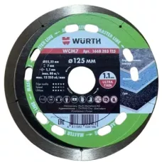 Алмазный диск по плитке 1A1R WURTH WCM7 d125х22,2х1,1х7мм