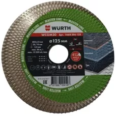 Алмазный диск по плитке 1A1R WURTH WCGM20 d125х22,2х2,0х20мм