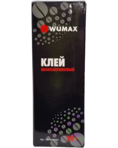 Клей цианоакрилатный, 20 гр. WUMAX