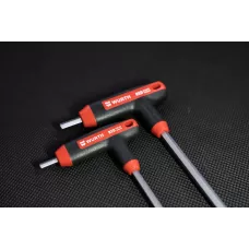 Набор угловых винтовертов Red Stripe, Т-обр., HEX, со сферической головкой, 2,5-10мм, 7 шт., WURTH