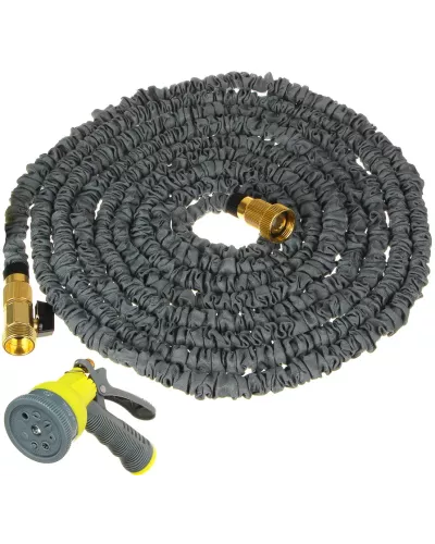 INBLOOM Шланг для полива растягивающийся, 15м, 8 реж., ТПЭ, полиэстер, алюминий, пластик